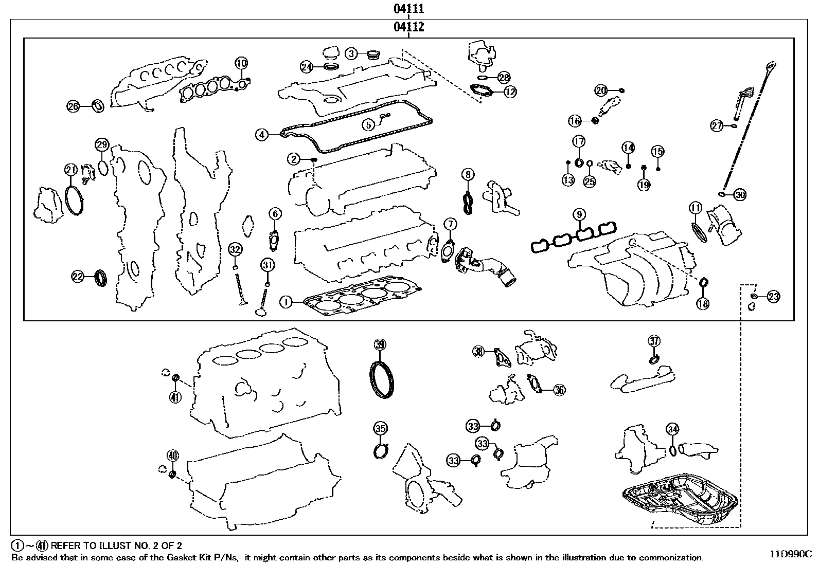 1103 — ENGINE OVERHAUL GASKET KIT