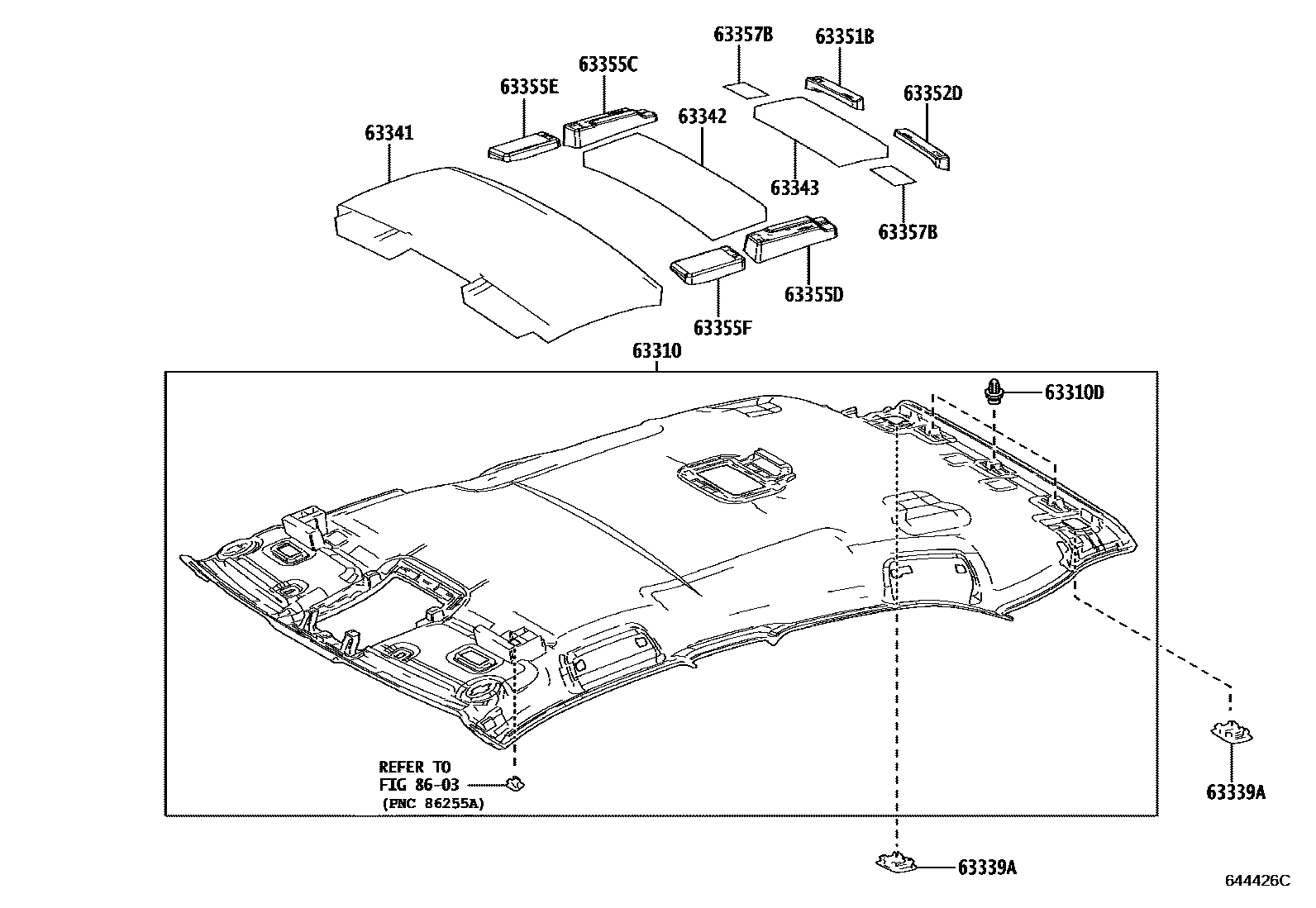 6402 — ROOF HEADLINING & SILENCER PAD