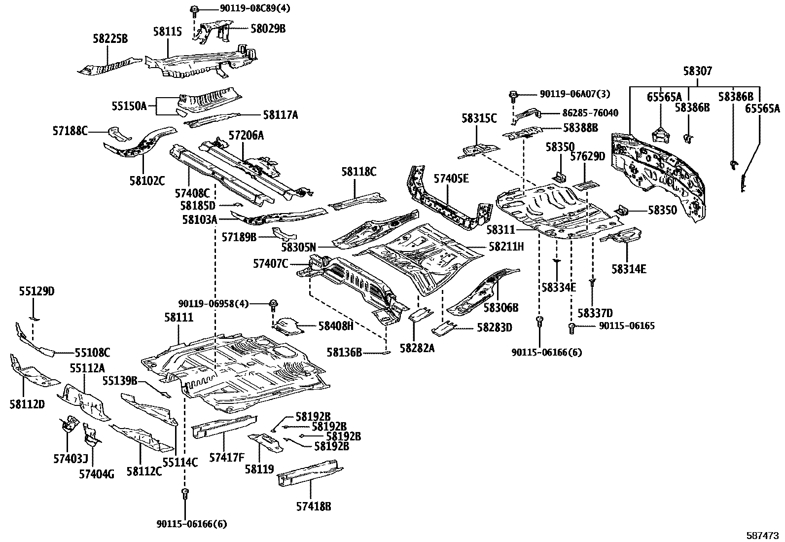 5801 — FLOOR PAN & LOWER BACK PANEL