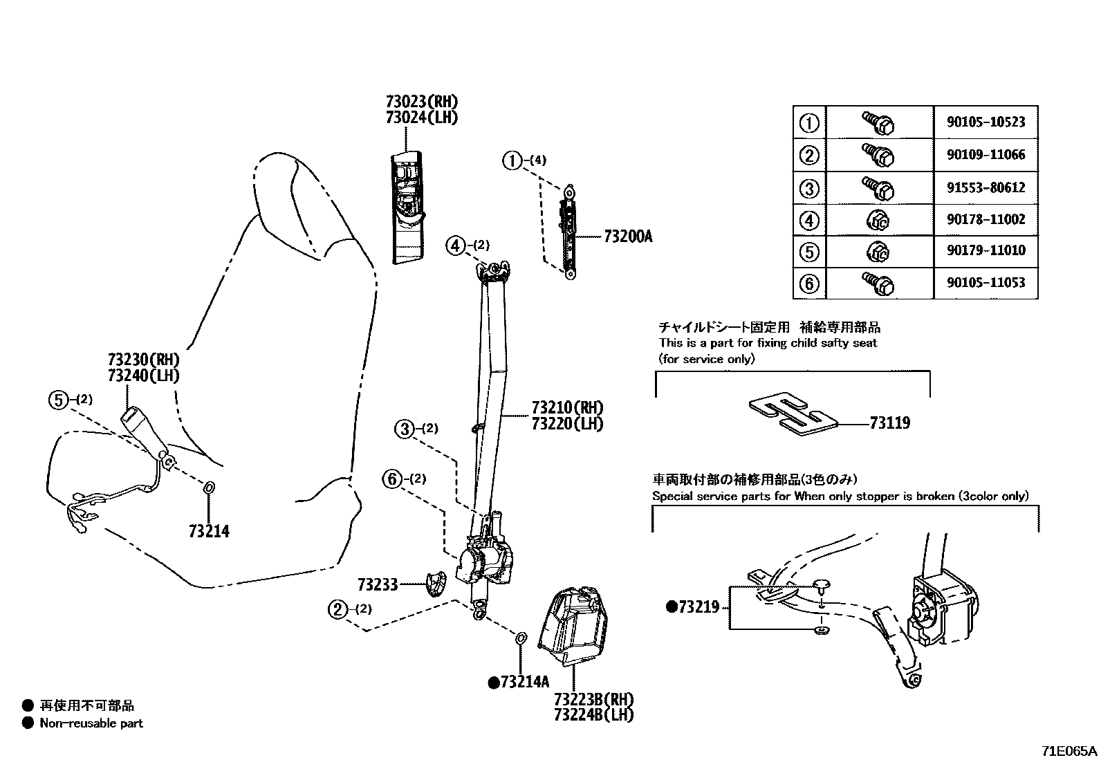 7104 — SEAT BELT & CHILD RESTRAINT SEAT
