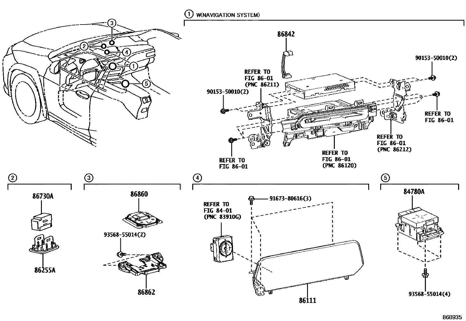 8603 — NAVIGATION & FRONT MONITOR DISPLAY