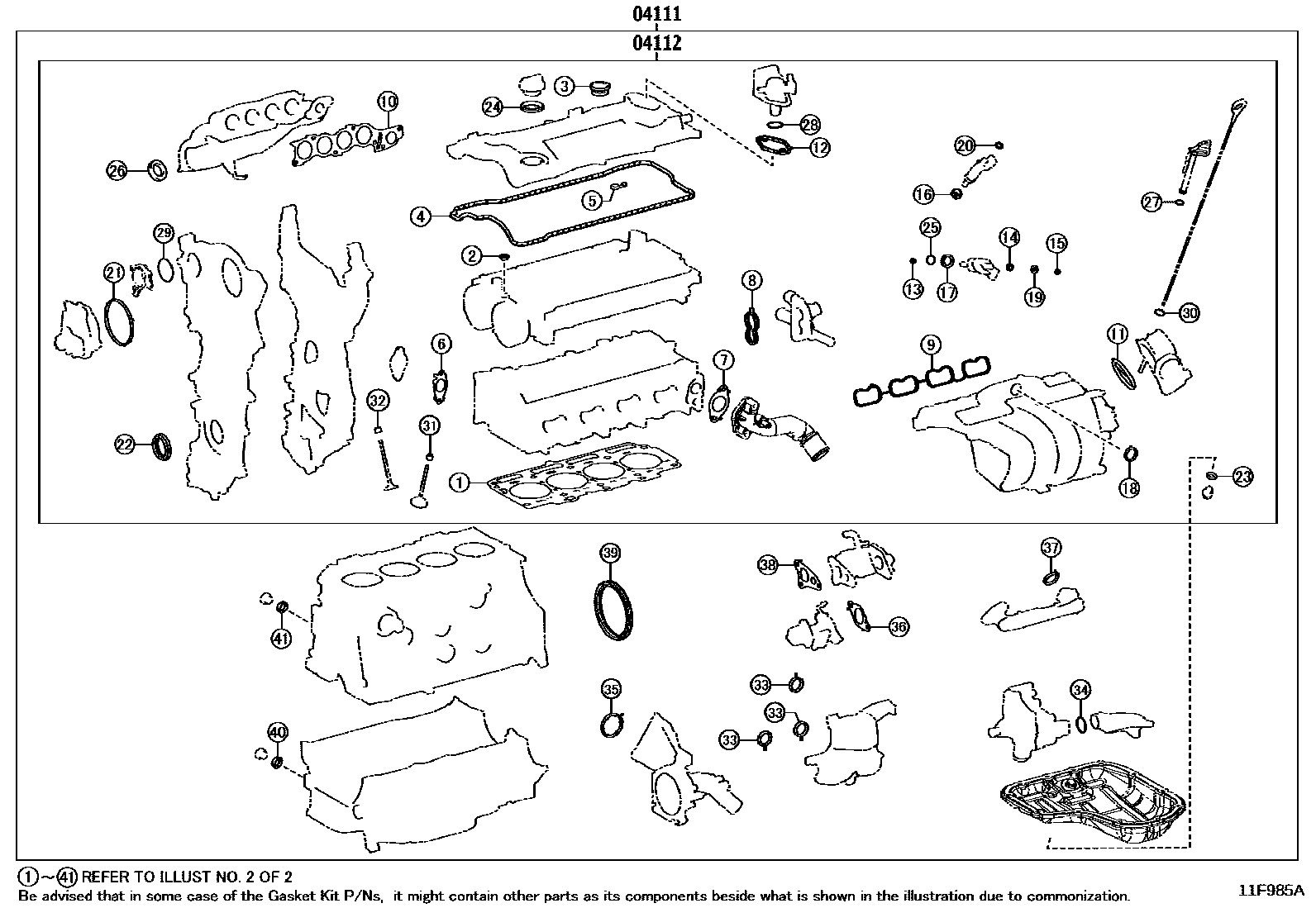 1103 — ENGINE OVERHAUL GASKET KIT