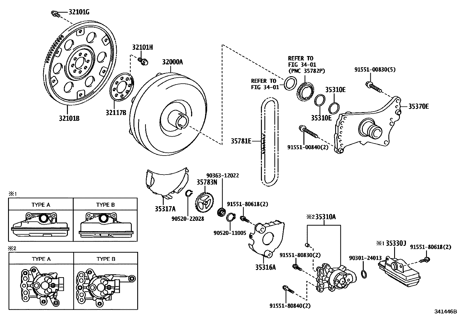 3402 — TORQUE CONVERTER, FRONT OIL PUMP(CVT)