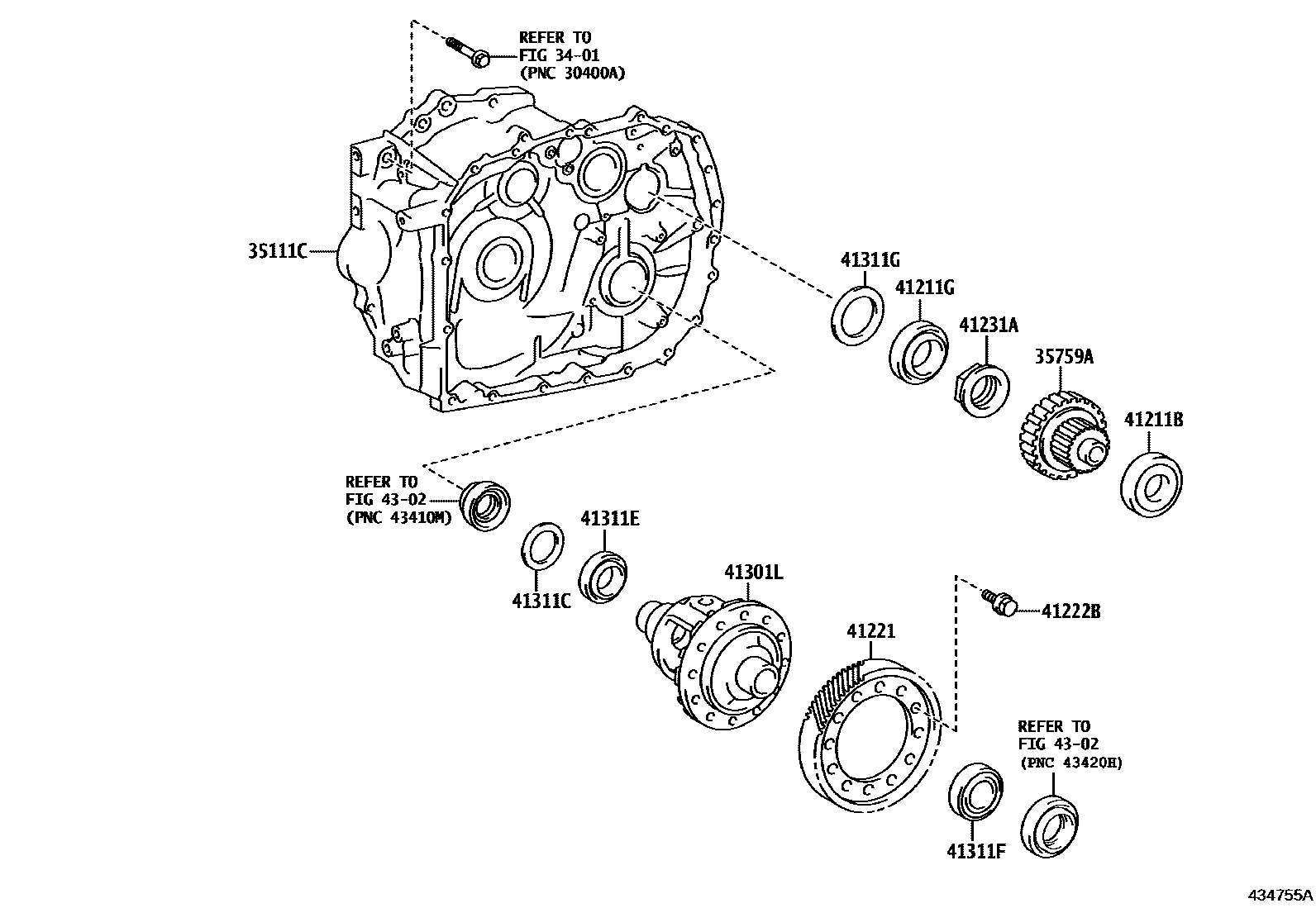 4301 — FRONT AXLE HOUSING & DIFFERENTIAL