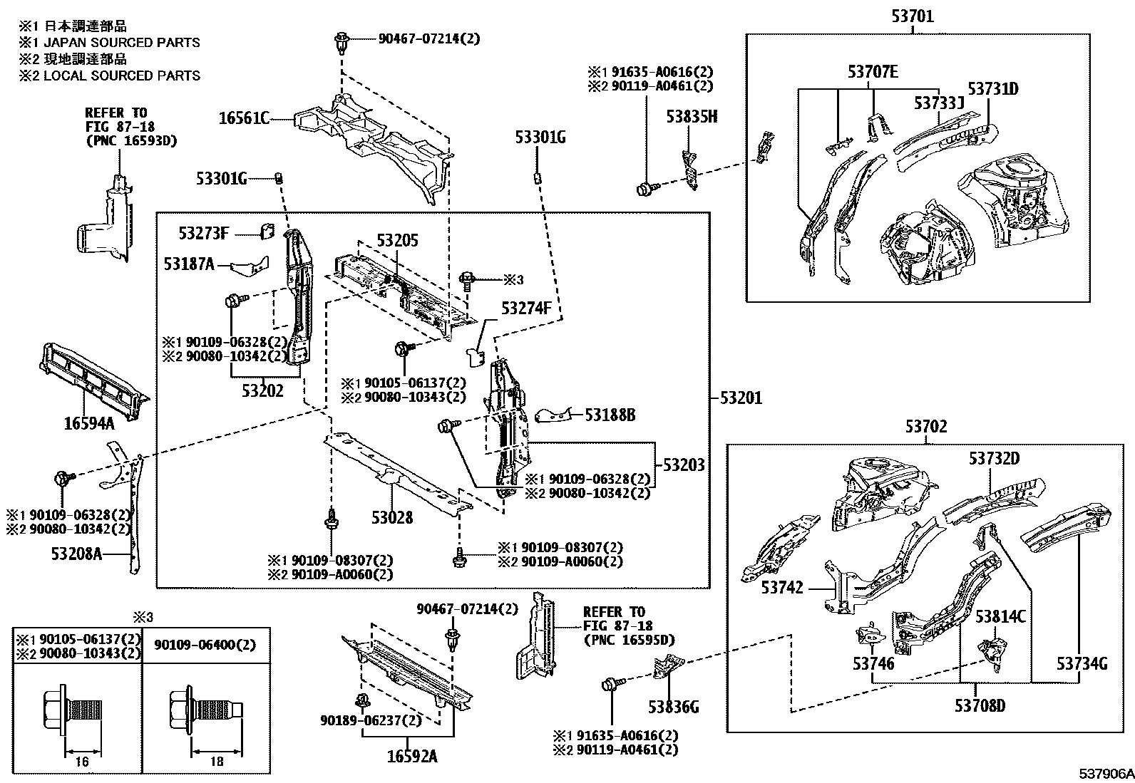 5304 — FRONT FENDER APRON & DASH PANEL