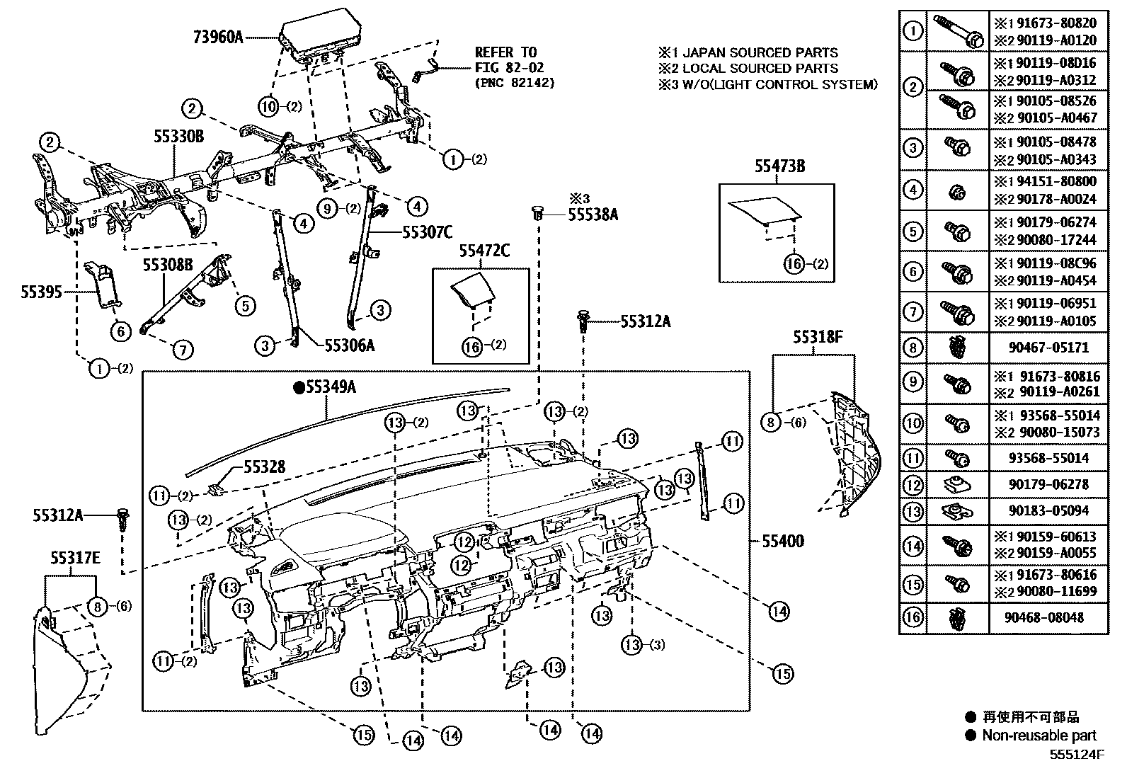 5501 — INSTRUMENT PANEL & GLOVE COMPARTMENT