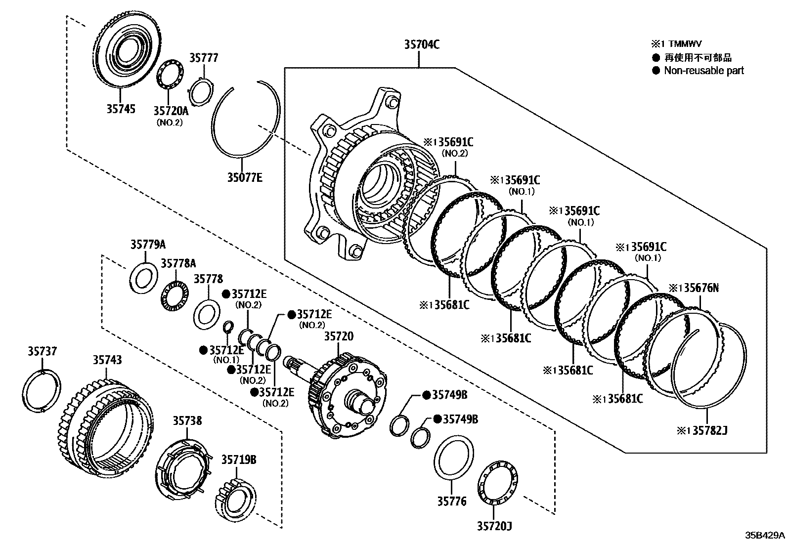 3510 — PLANETARY GEAR, REVERSE PISTON & COUNTER GEAR(ATM)