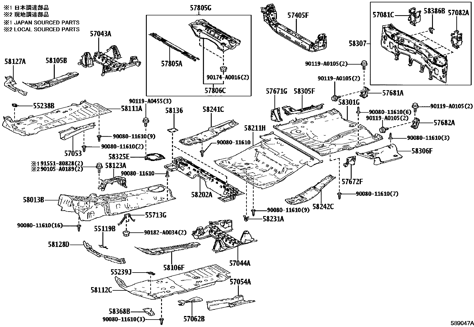 5801 — FLOOR PAN & LOWER BACK PANEL