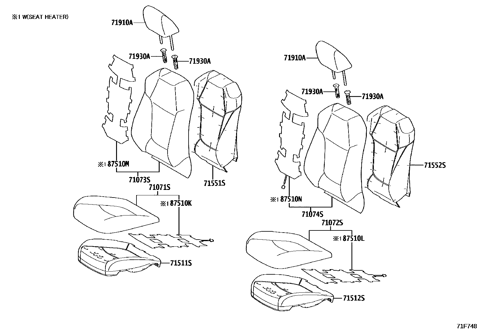 7101 — FRONT SEAT & SEAT TRACK