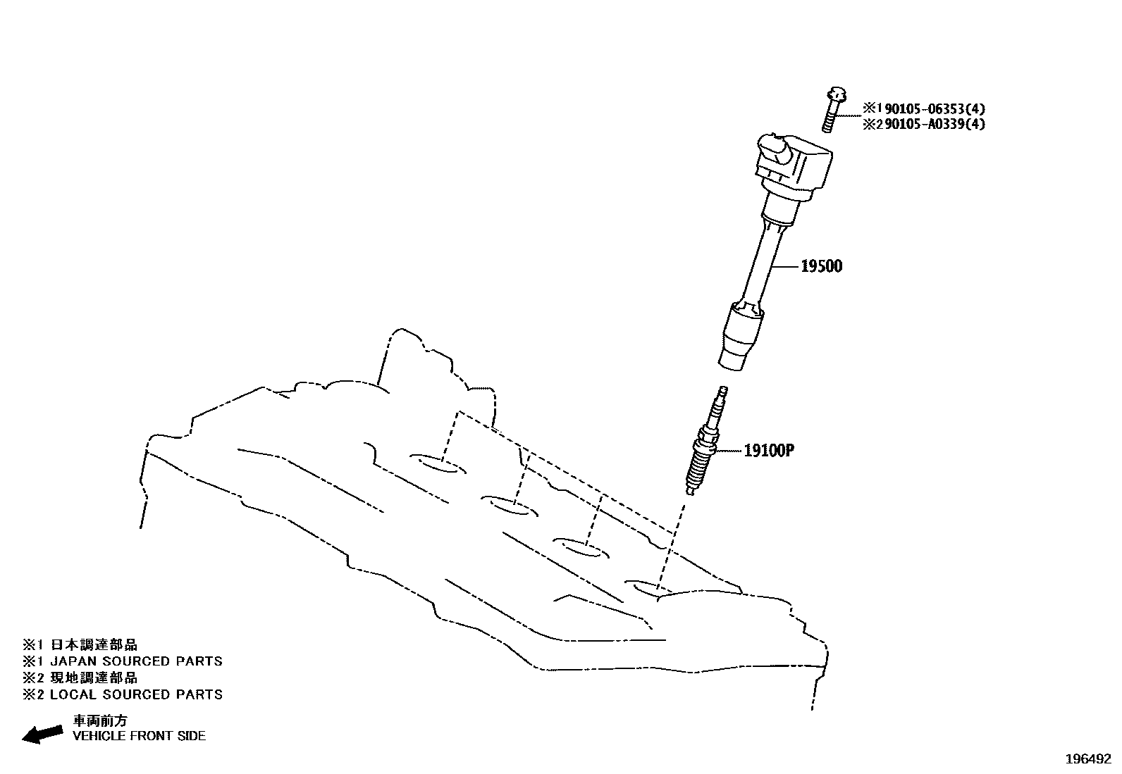 1901 — IGNITION COIL & SPARK PLUG / GLOW PLUG