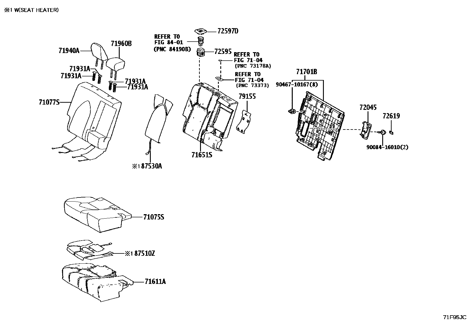 7102 — REAR SEAT & SEAT TRACK