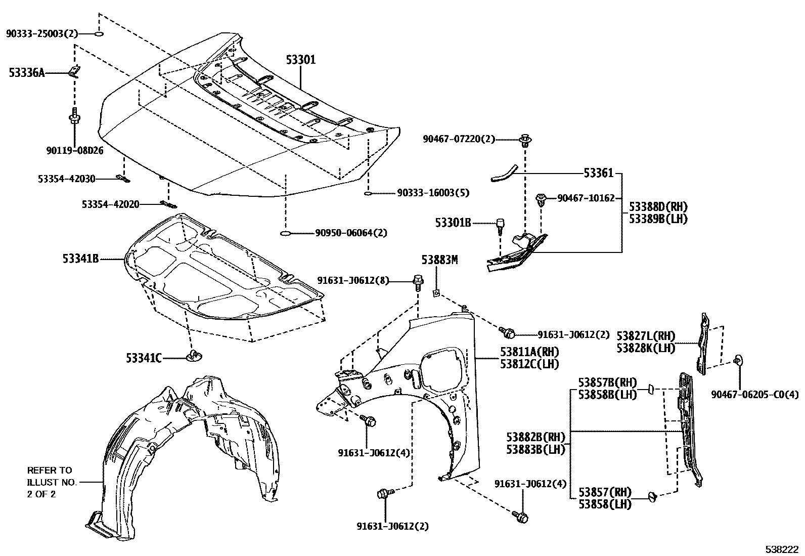 5302 — HOOD & FRONT FENDER