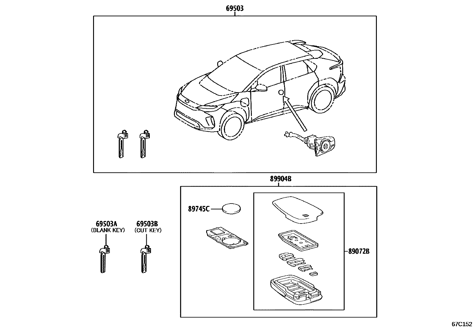 6712 — LOCK CYLINDER SET