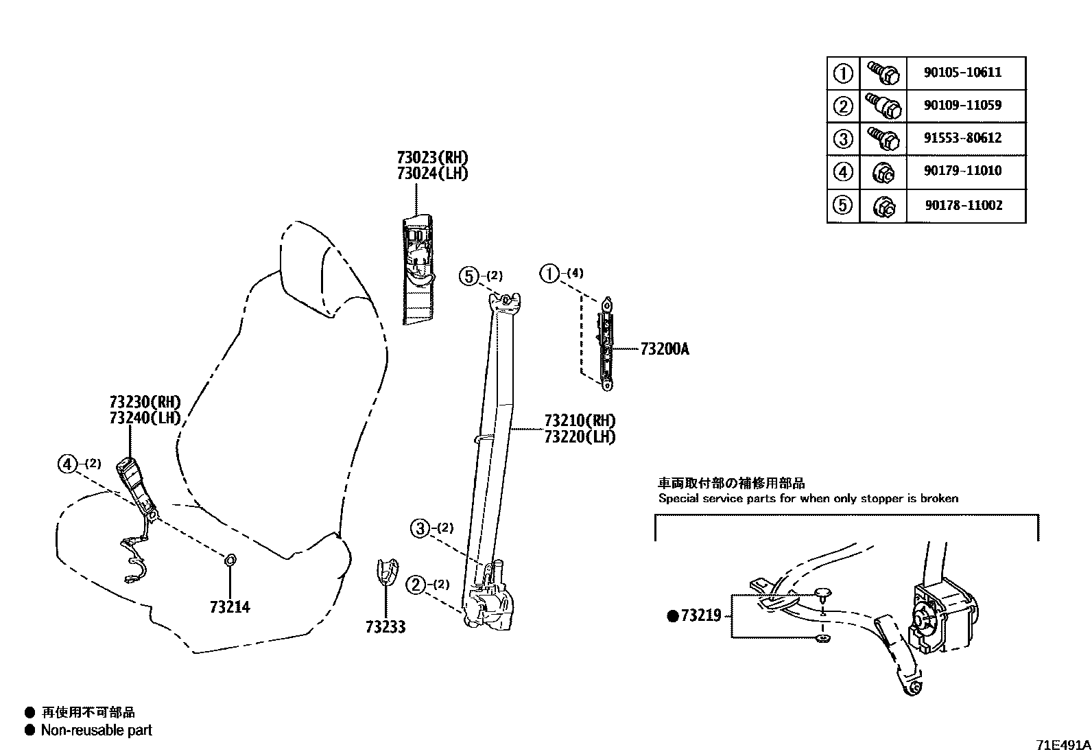 7104 — SEAT BELT & CHILD RESTRAINT SEAT