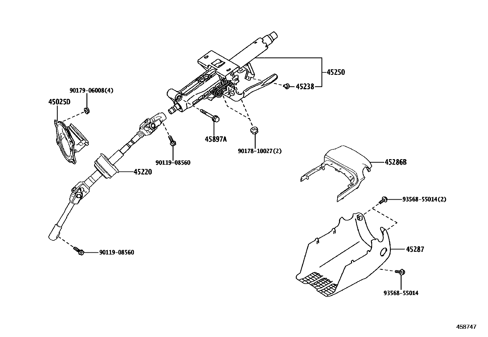 4501 — STEERING COLUMN & SHAFT