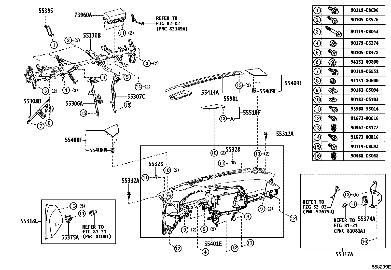 5501 — INSTRUMENT PANEL & GLOVE COMPARTMENT