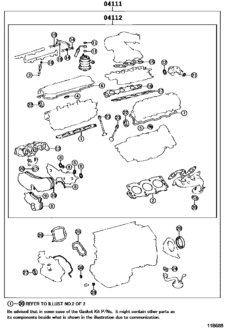 1103 — ENGINE OVERHAUL GASKET KIT
