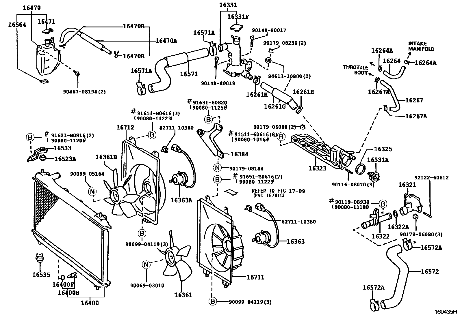 1603 — RADIATOR & WATER OUTLET