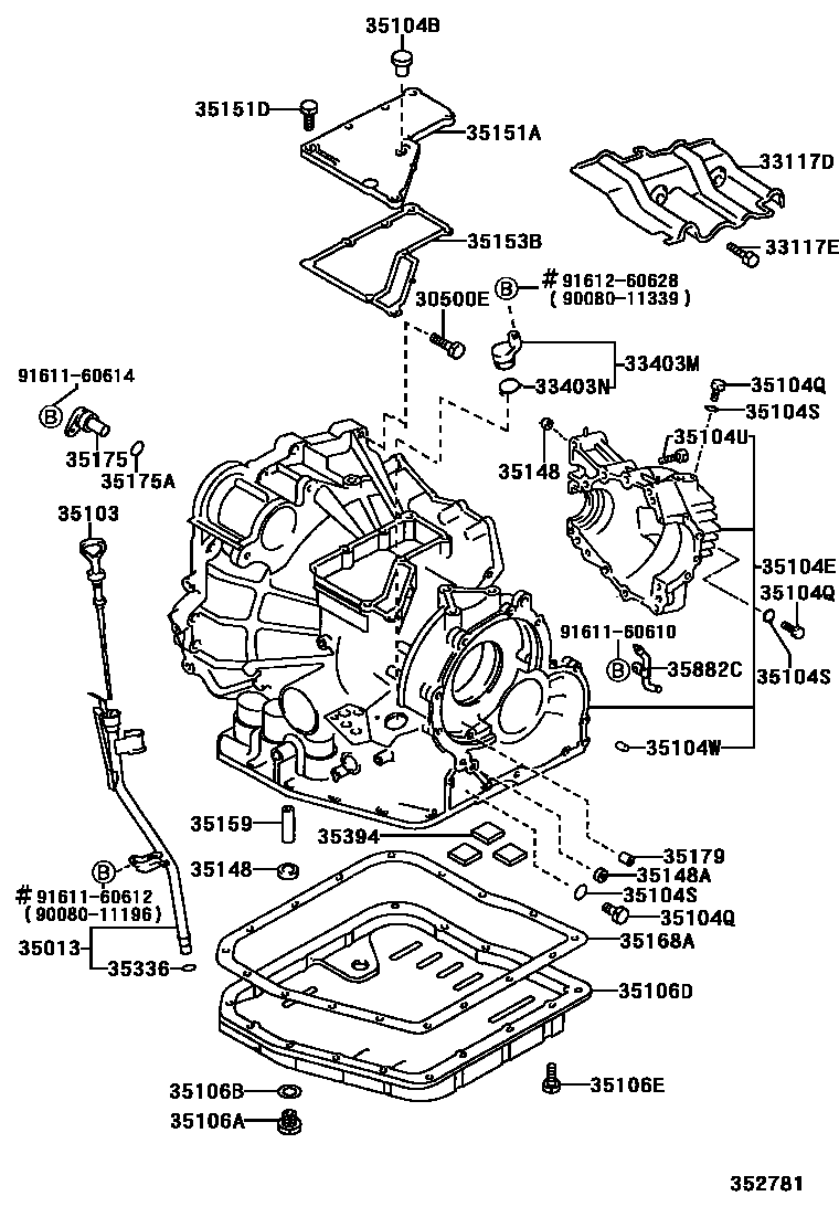3503 — TRANSMISSION CASE & OIL PAN (ATM)