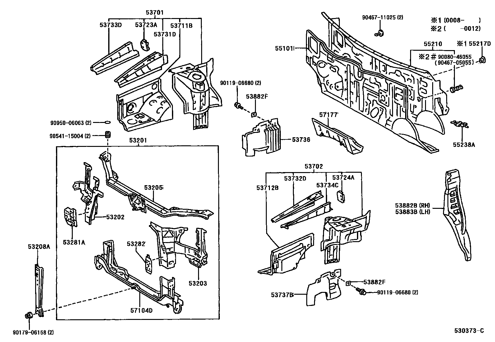5355 — FRONT FENDER APRON & DASH PANEL