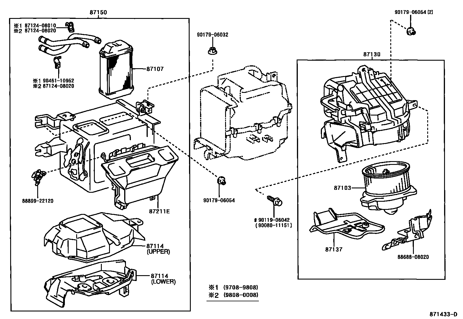 8712 — HEATING & AIR CONDITIONING - HEATER UNIT & BLOWER