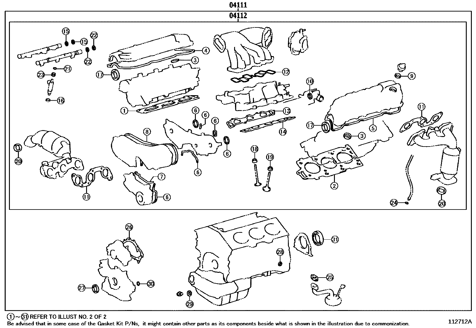 1103 — ENGINE OVERHAUL GASKET KIT