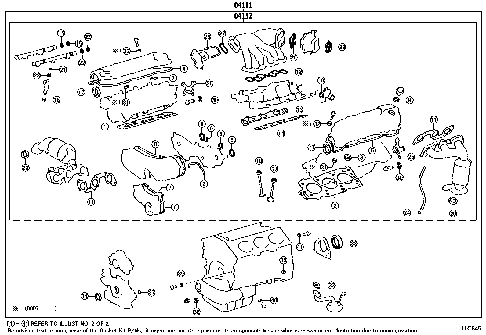 1103 — ENGINE OVERHAUL GASKET KIT