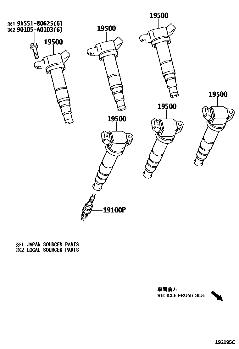 1901 — IGNITION COIL & SPARK PLUG / GLOW PLUG