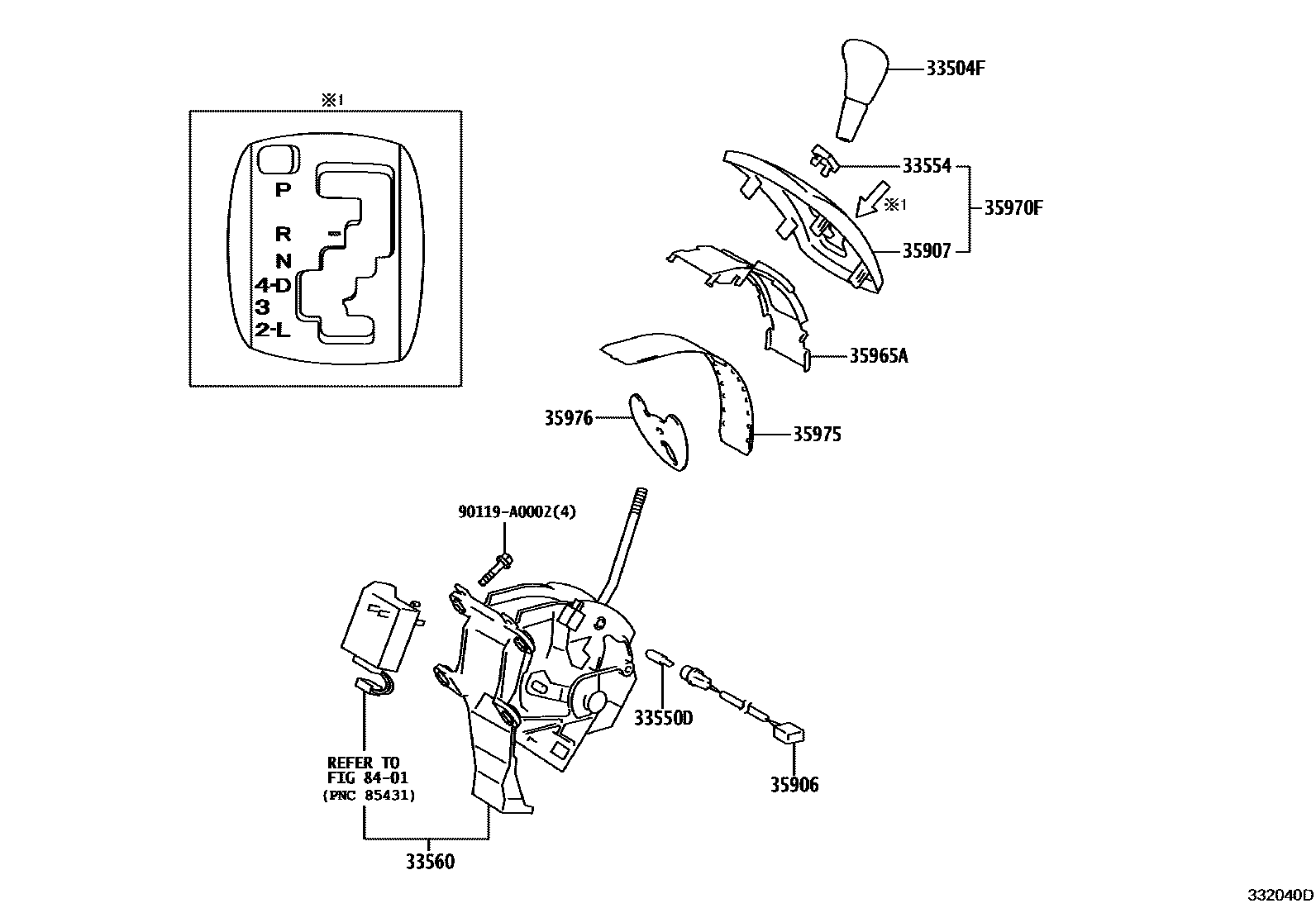 3312 — SHIFT LEVER & RETAINER