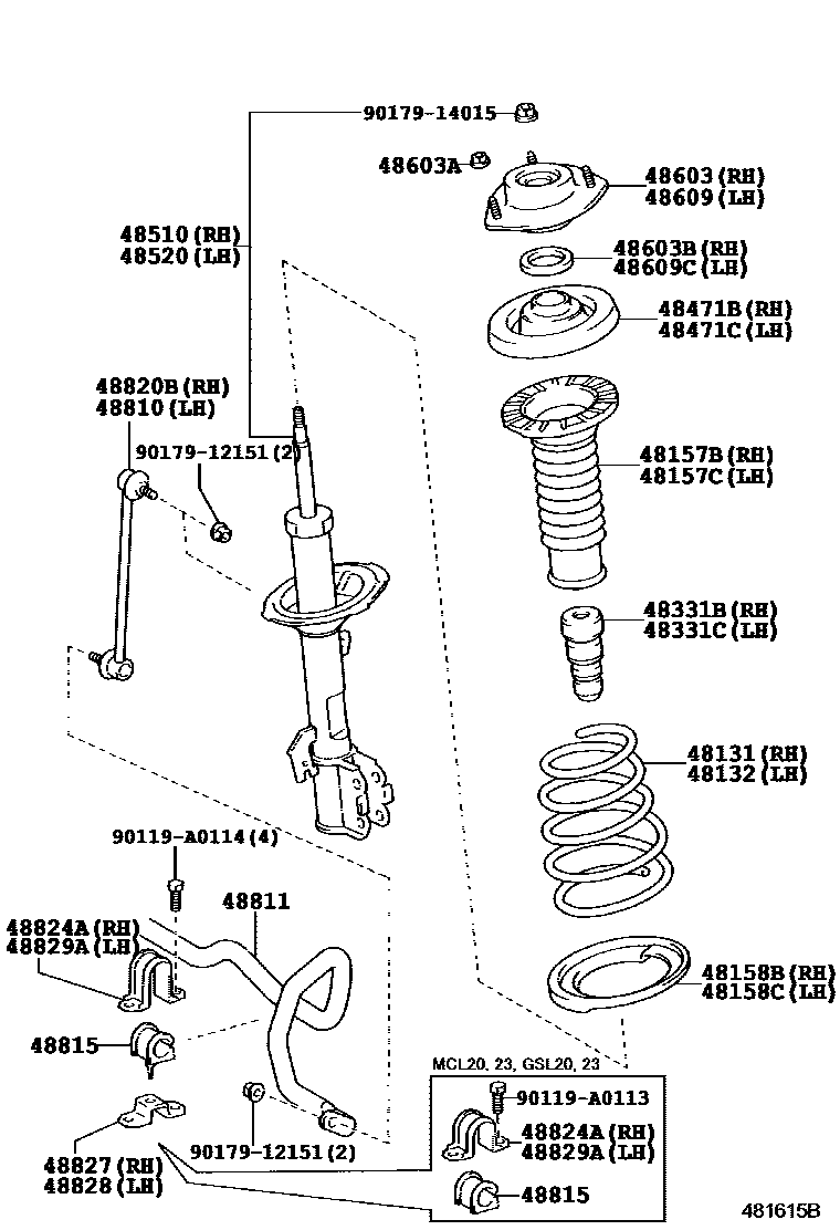 4803 — FRONT SPRING & SHOCK ABSORBER
