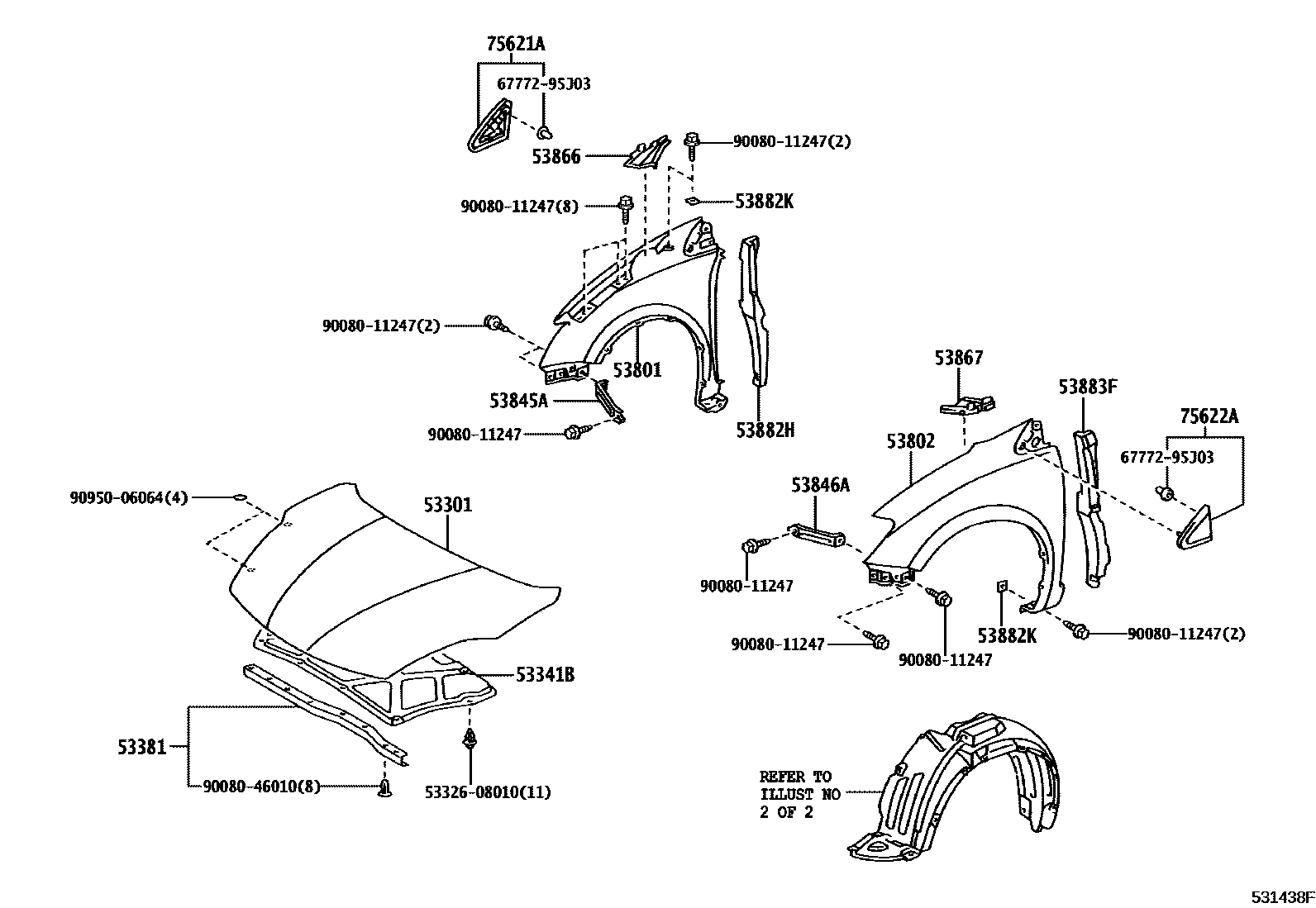 5353 — HOOD & FRONT FENDER