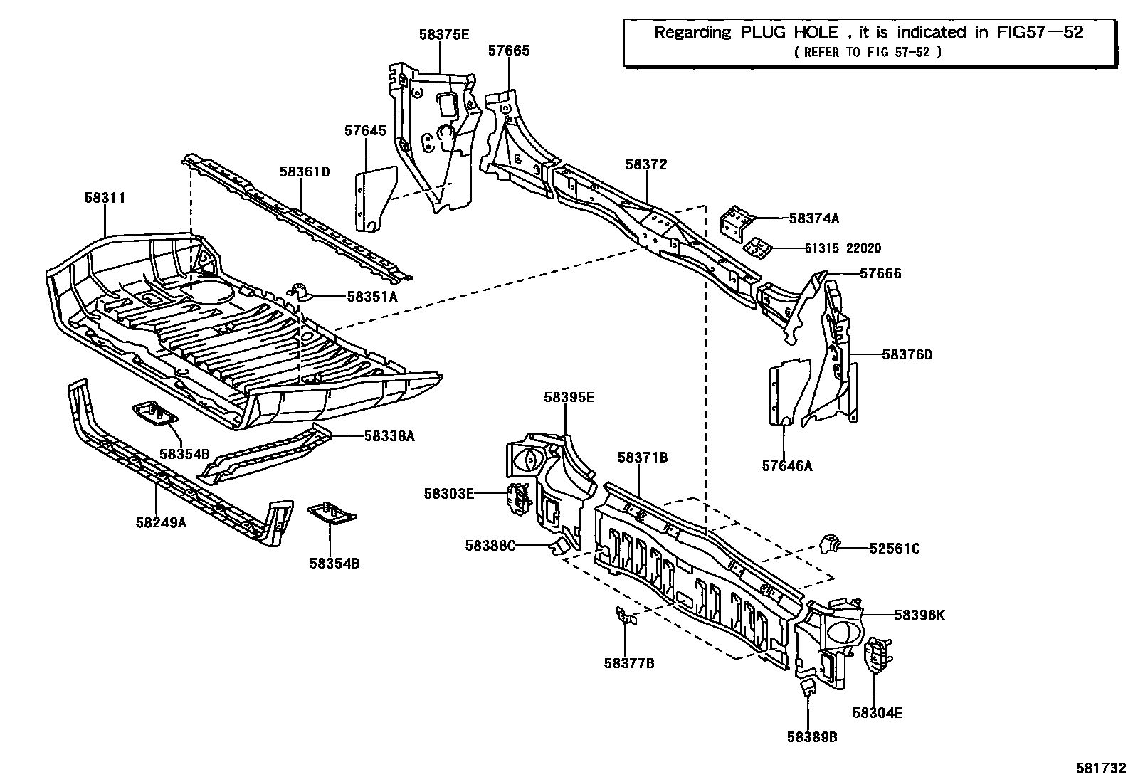 5852 — REAR FLOOR PANEL & REAR FLOOR MEMBER