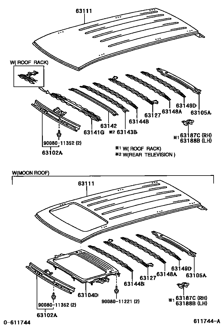 6153 — ROOF PANEL & BACK PANEL
