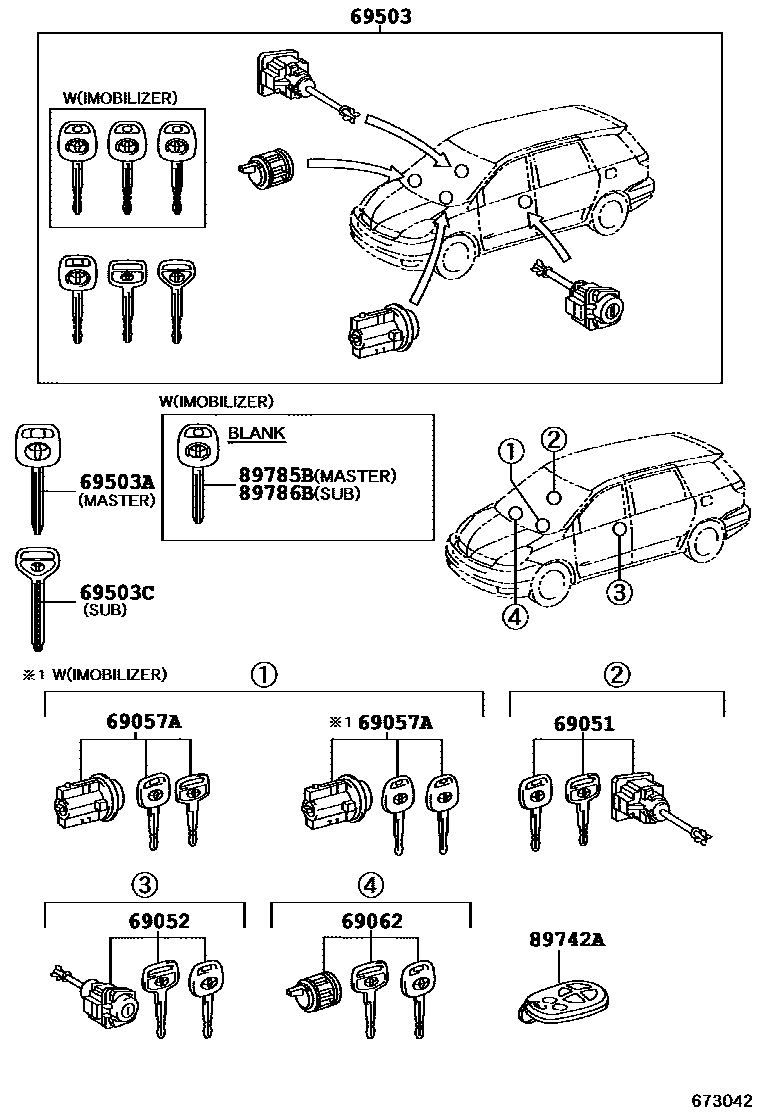 6765 — LOCK CYLINDER SET