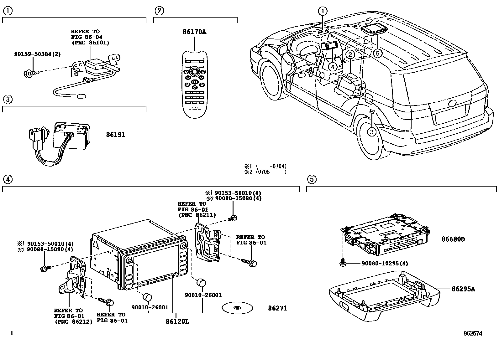 8603 — NAVIGATION & FRONT MONITOR DISPLAY