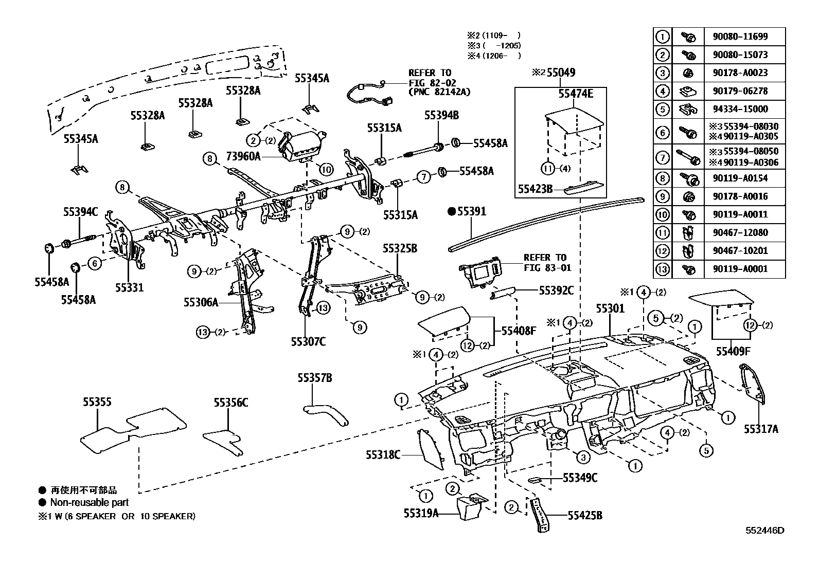 5551 — INSTRUMENT PANEL & GLOVE COMPARTMENT