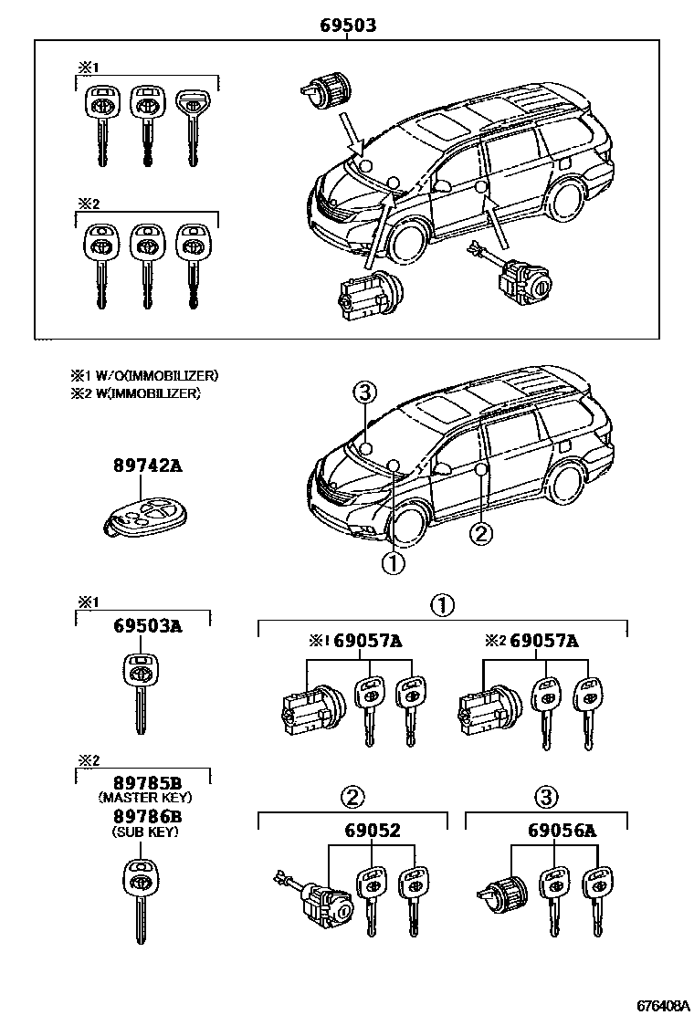 6765 — LOCK CYLINDER SET