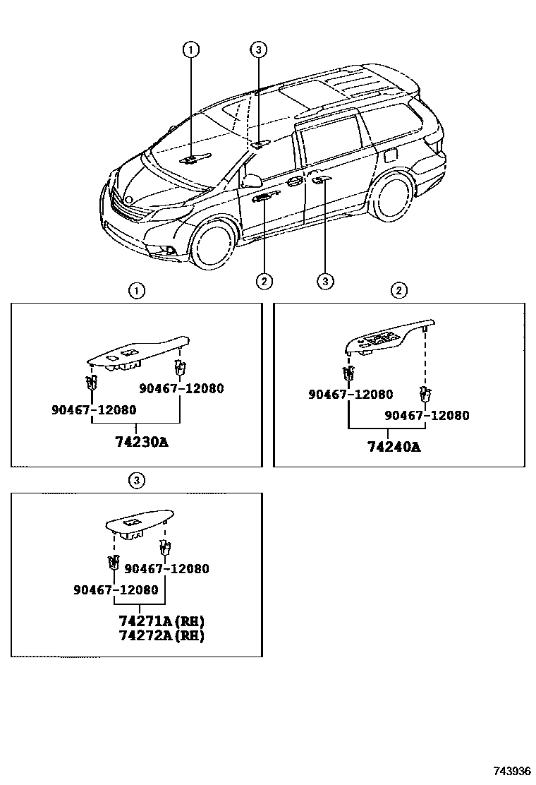 7451 — ARMREST & VISOR