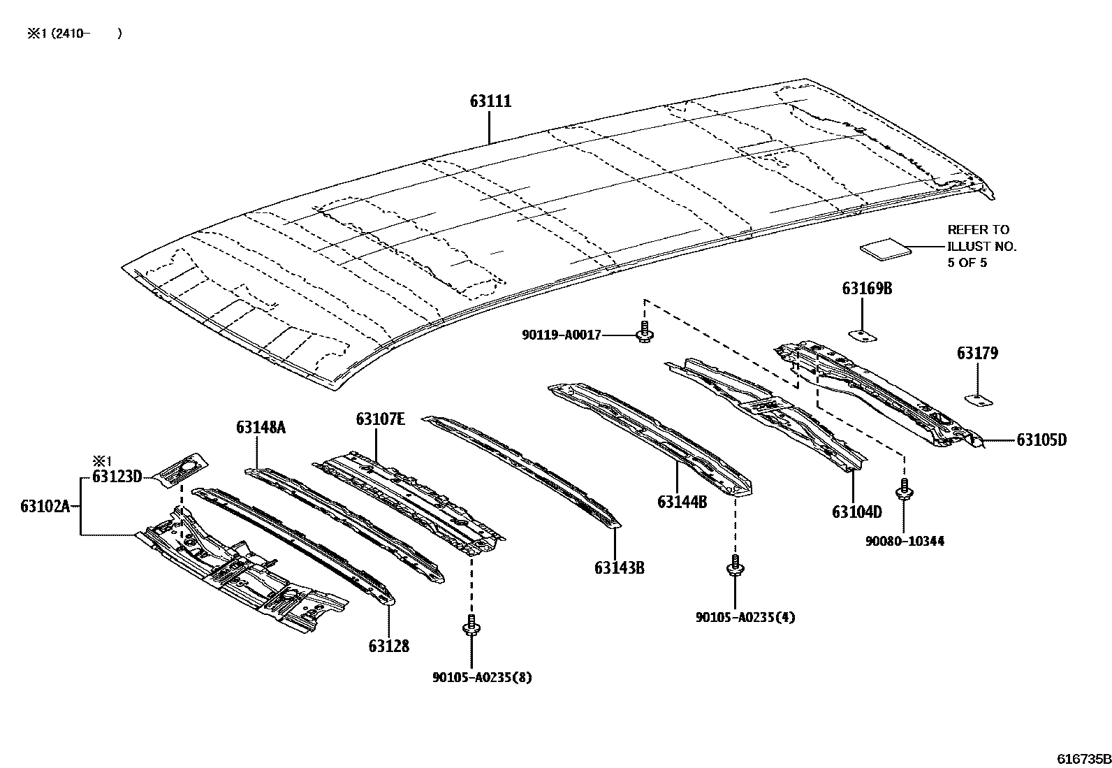 6153 — ROOF PANEL & BACK PANEL