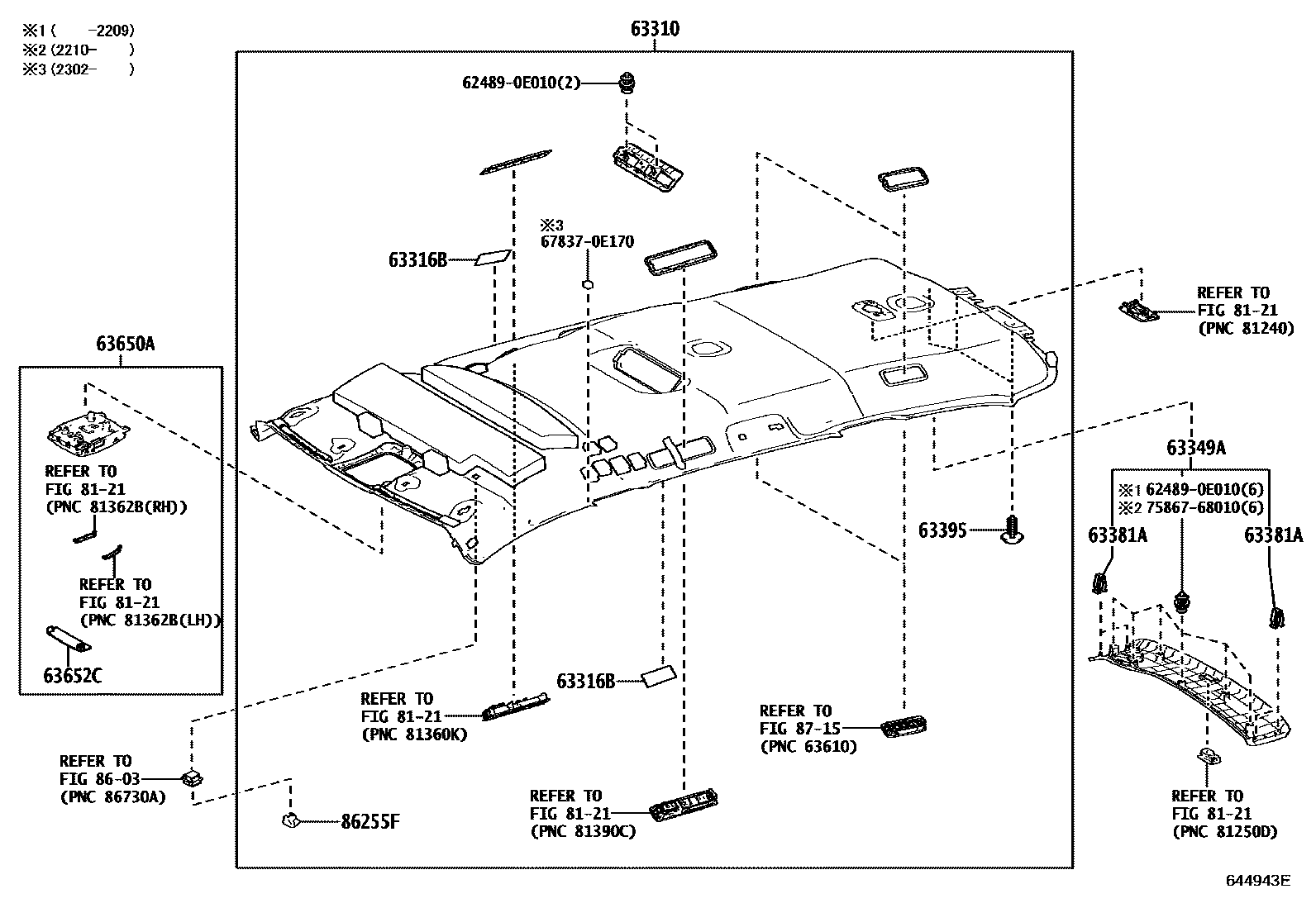 6452 — ROOF HEADLINING & SILENCER PAD