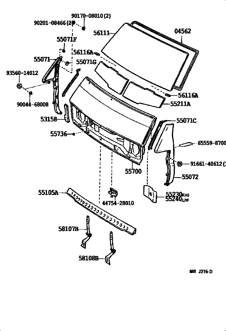 5554 — FRONT PANEL & WINDSHIELD GLASS