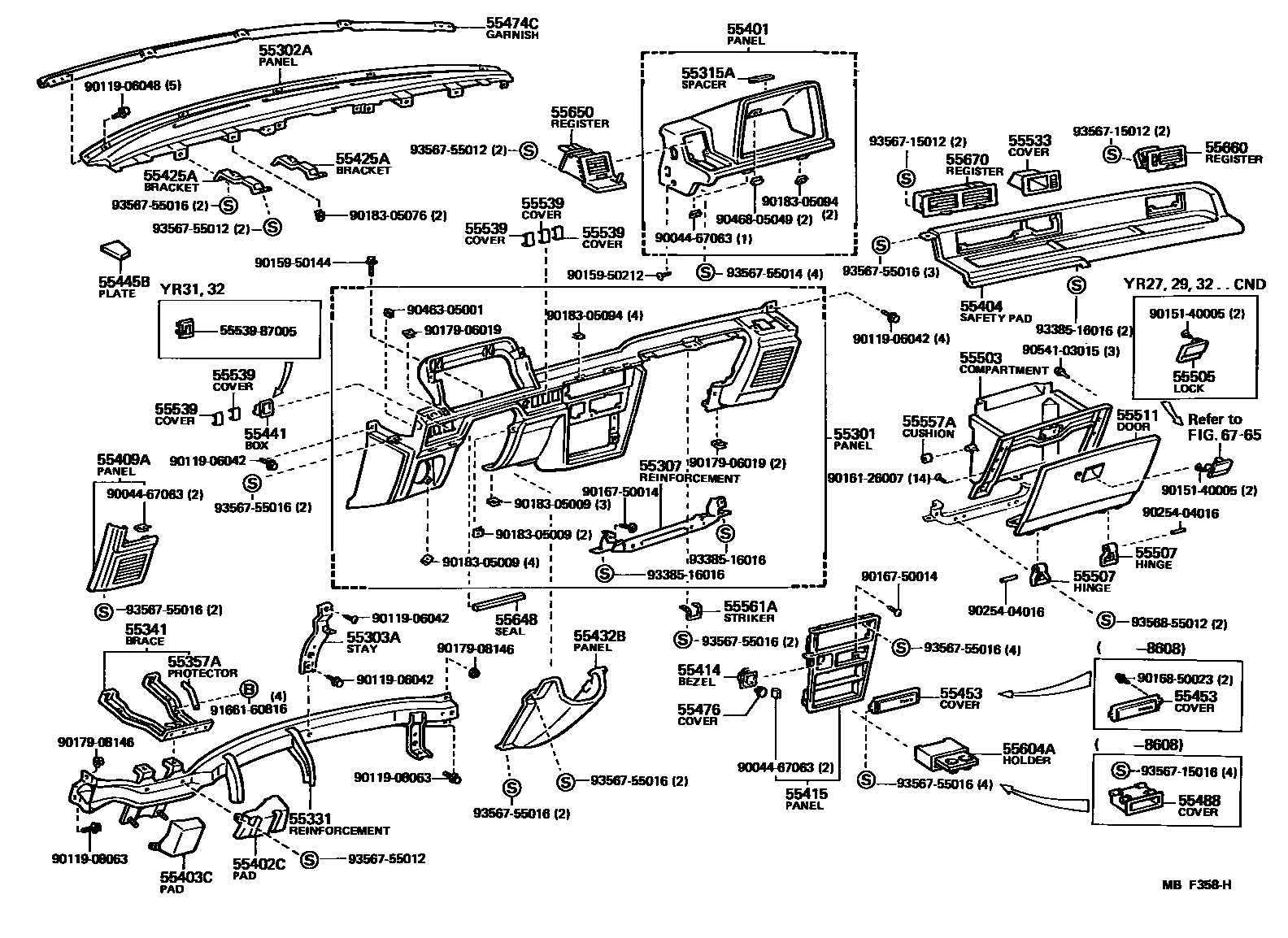 5551 — INSTRUMENT PANEL & GLOVE COMPARTMENT