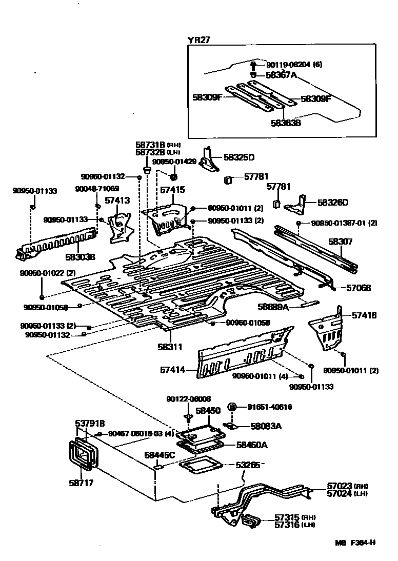 5852 — REAR FLOOR PANEL & REAR FLOOR MEMBER