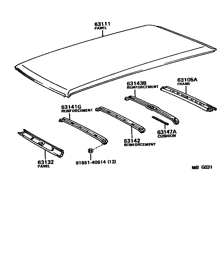 6153 — ROOF PANEL & BACK PANEL