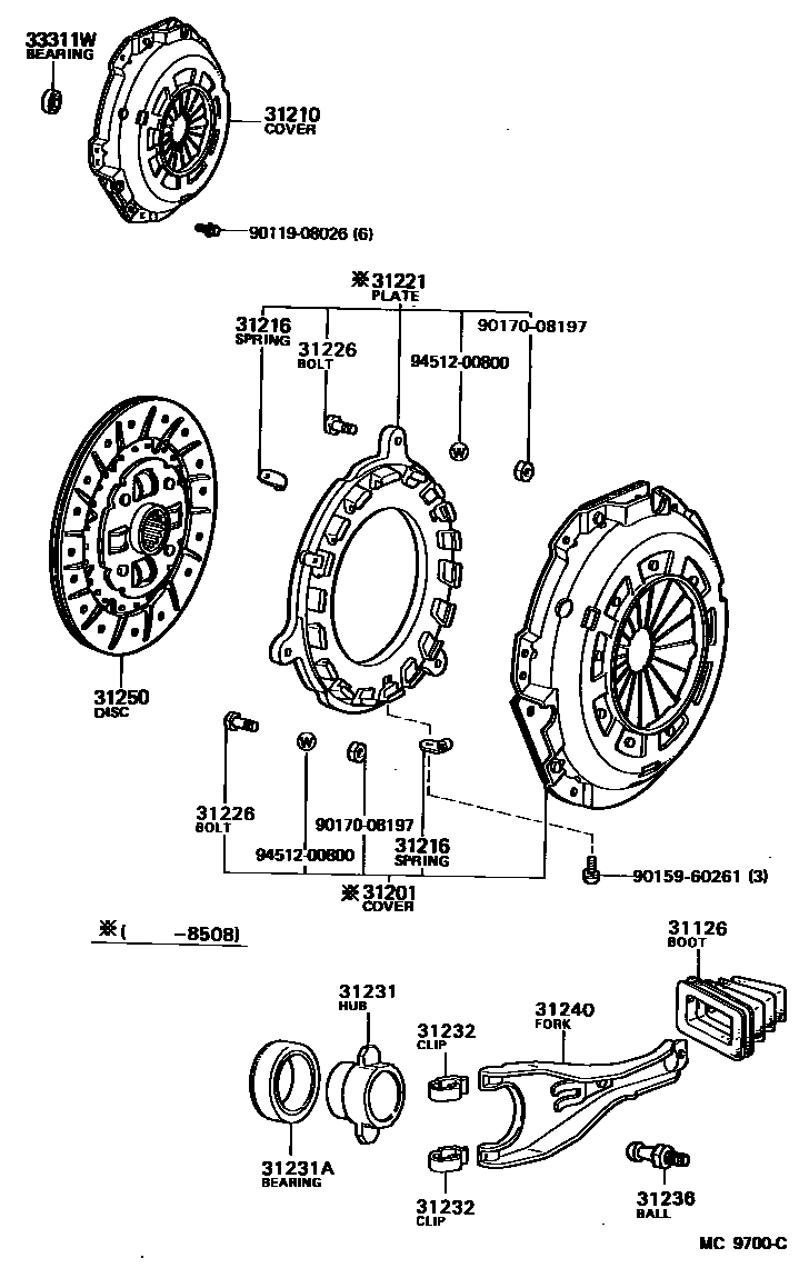 3101 — CLUTCH & RELEASE FORK