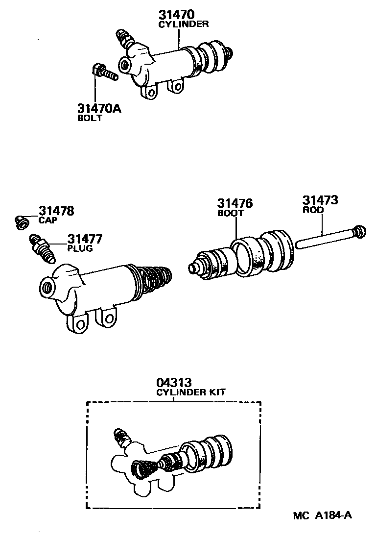 3105 — CLUTCH RELEASE CYLINDER