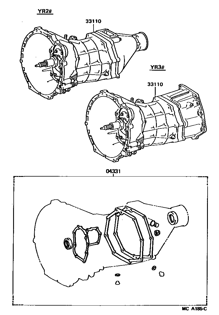 3301 — TRANSAXLE OR TRANSMISSION ASSY & GASKET KIT (MTM)