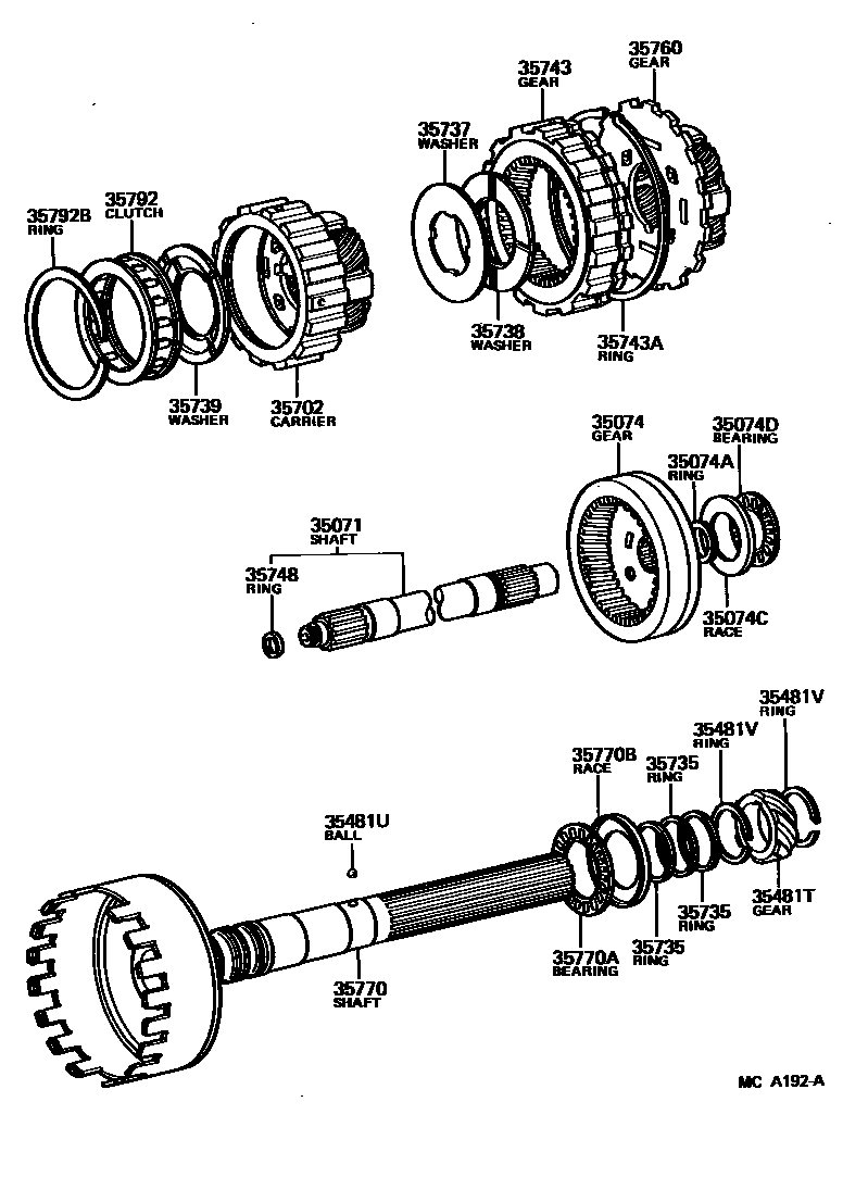 3510 — PLANETARY GEAR, REVERSE PISTON & COUNTER GEAR(ATM)