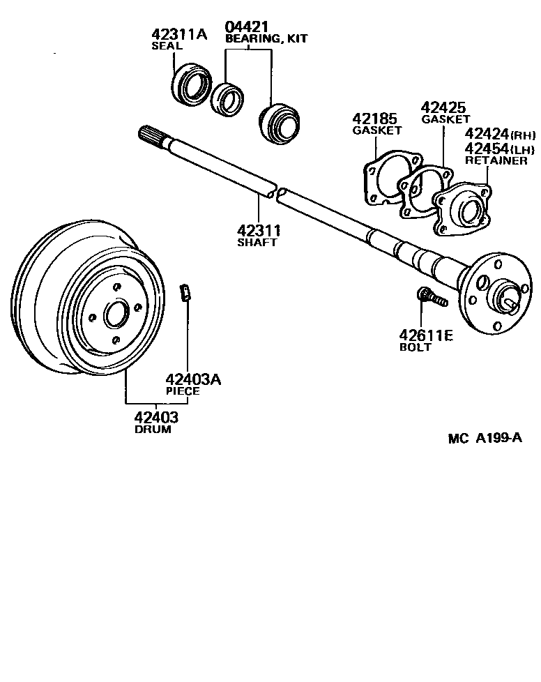 4102 — REAR AXLE SHAFT & HUB