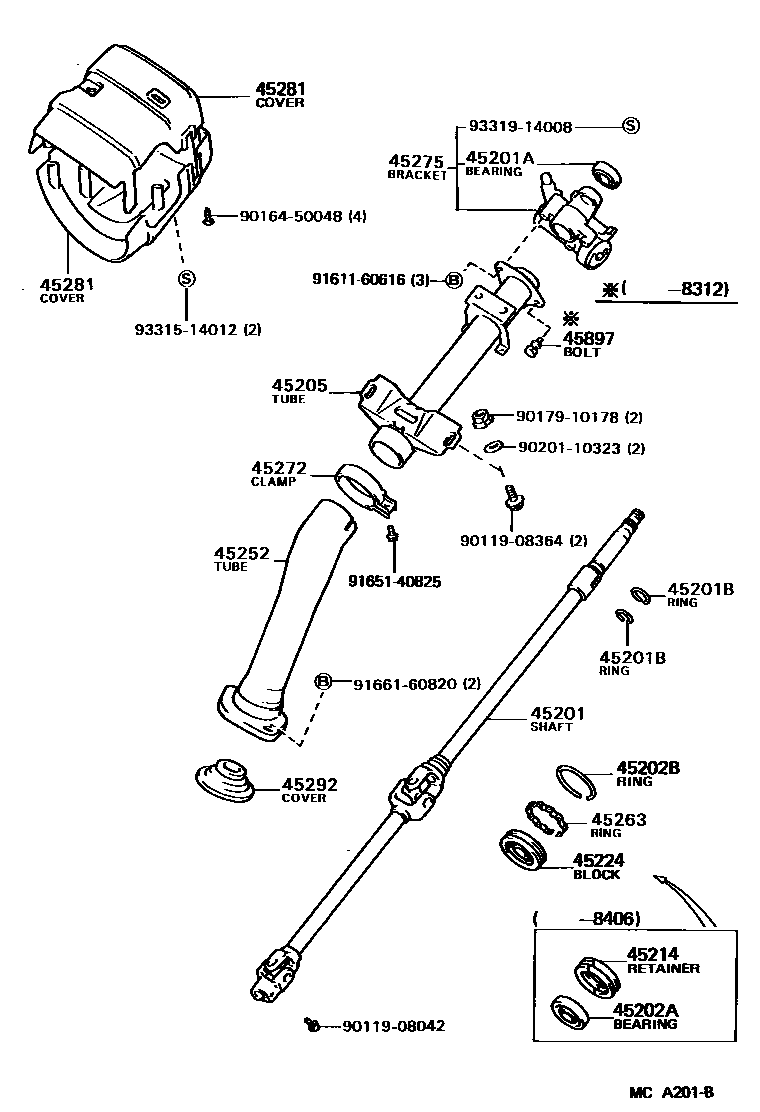4501 — STEERING COLUMN & SHAFT